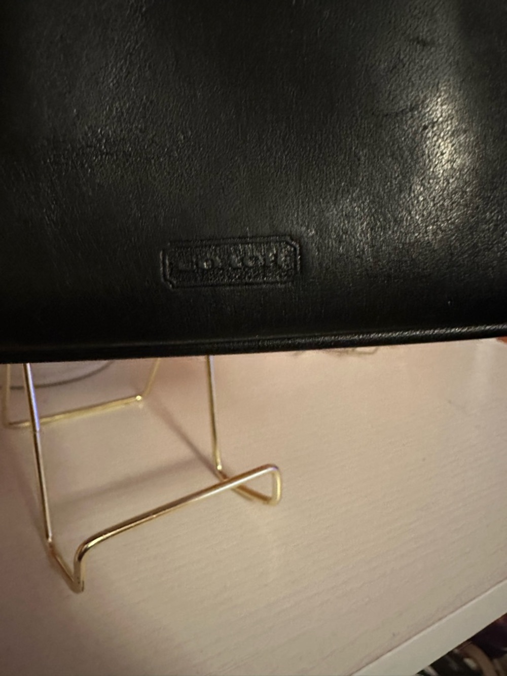 Vintage COACH Black Leather Zip Pouch Wristlet(EUC) - Picture 7 of 11